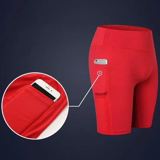 All Seasons Yoga Shorts with Phone Pocket
