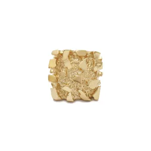 Colossal Square Nugget Ring (14K)