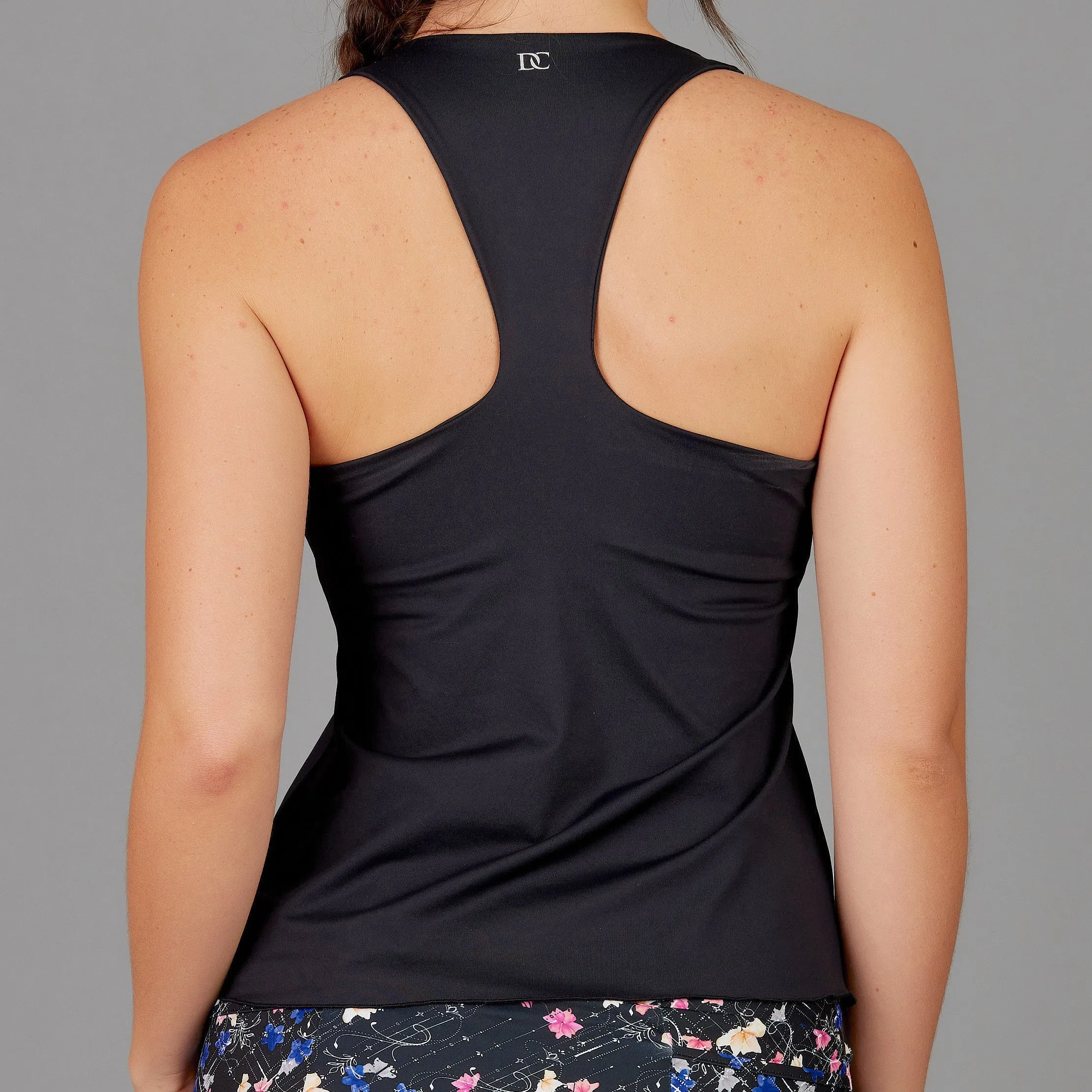 Dahlia Racerback Built-in Bra Top (black)
