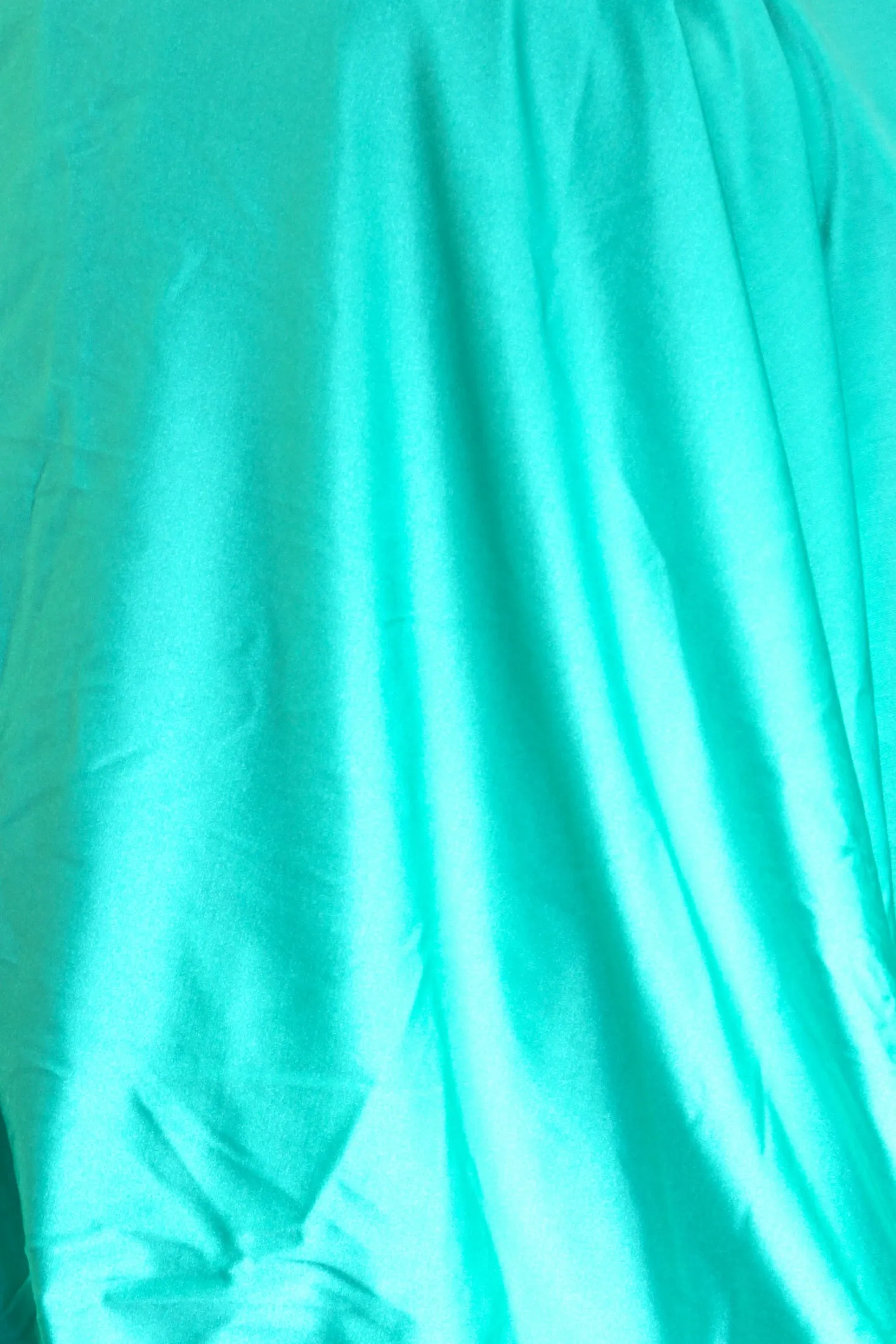 Deep Mint Satin Spandex Fabric Sample