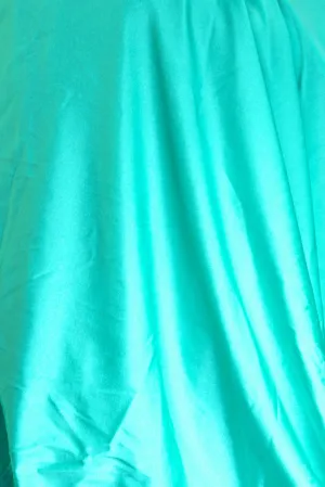 Deep Mint Satin Spandex Fabric Sample