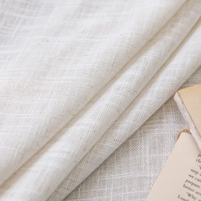 Estelle Linen Brown Japandi Light Filtering Custom Curtain