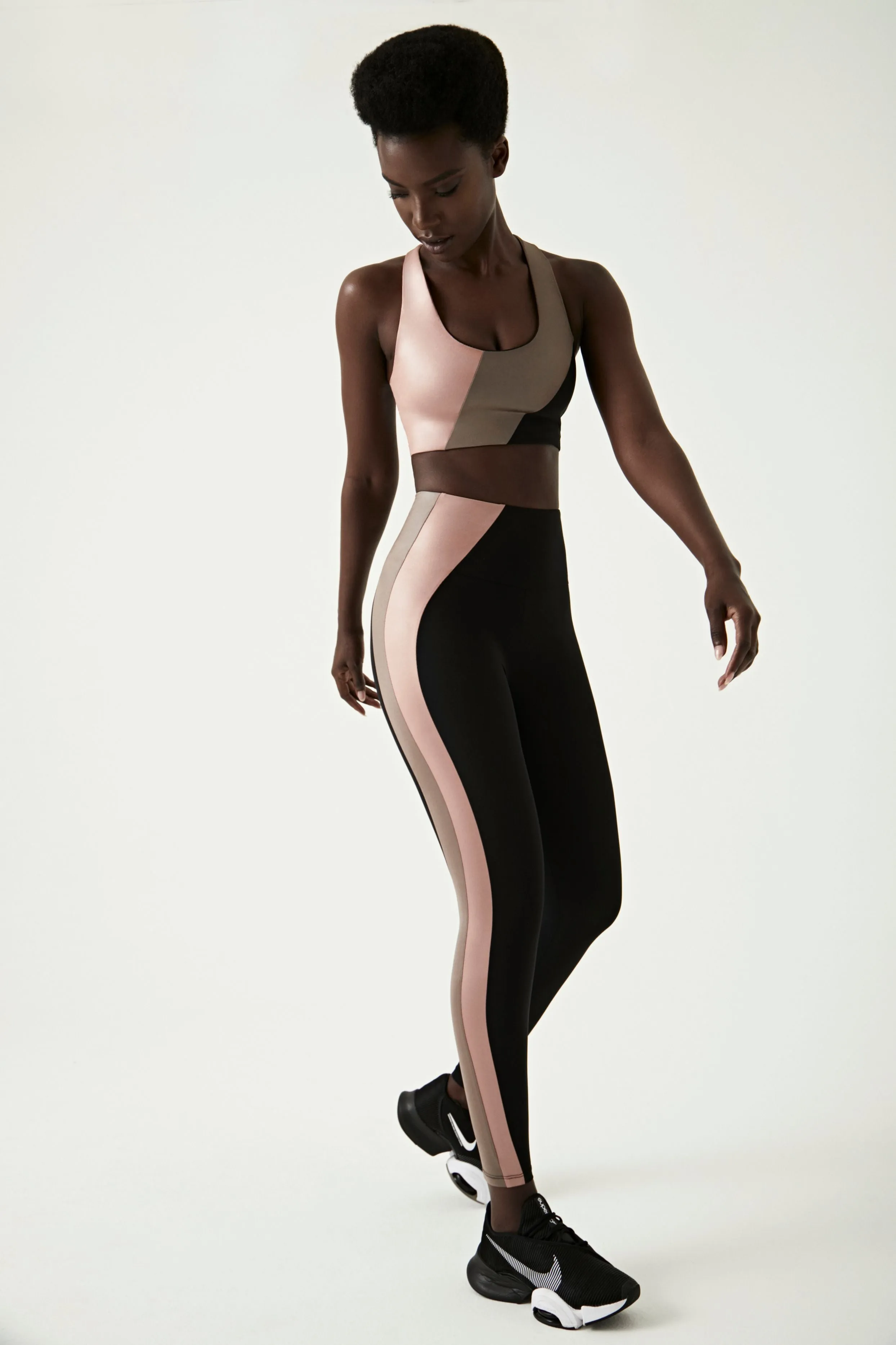 Finn Blocked Bra, Black