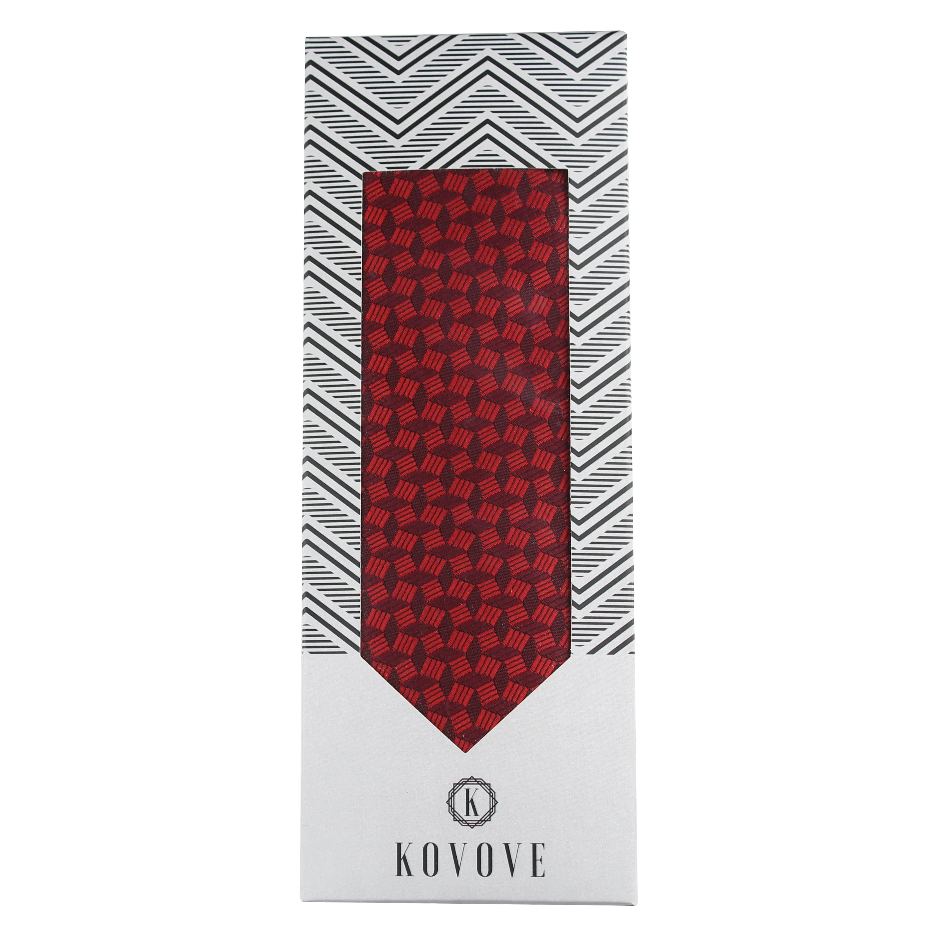 Kovove The Abstractzoid Red Necktie For Men