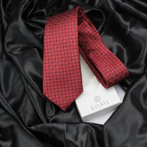 Kovove The Abstractzoid Red Necktie For Men