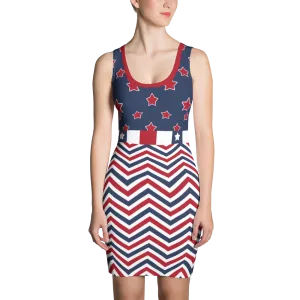 Make America Great Red Star Bodycon Dress