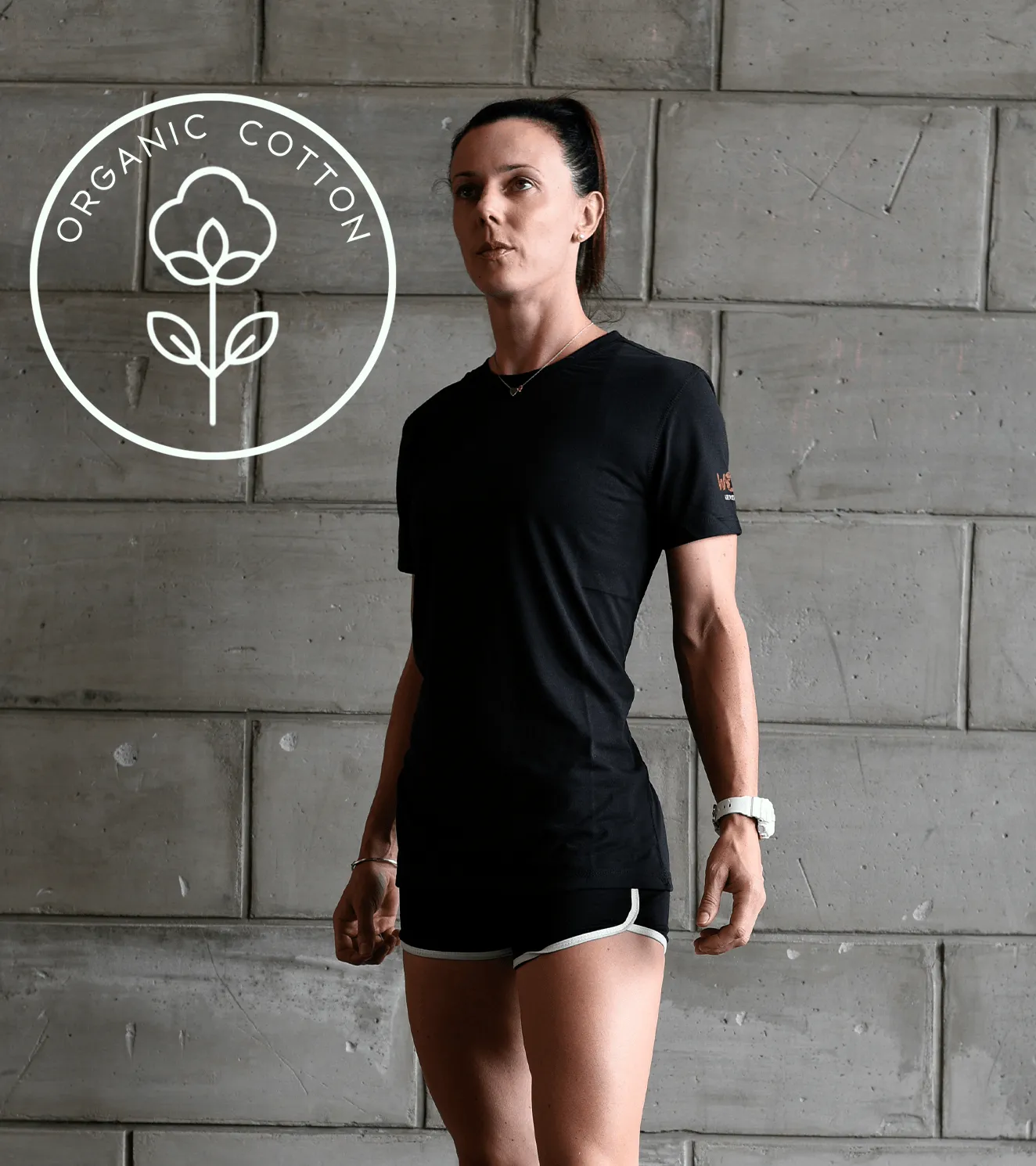 Organic Black Cotton Tshirt ( Gots Certified Fabric )