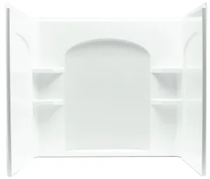 Sterling Ensemble 71224100-0 Bath/Shower Wall Set, 33-1/4 in L, 60 in W, 54 in H, Vikrell, Alcove Installation, White :EA: QUANTITY: 1