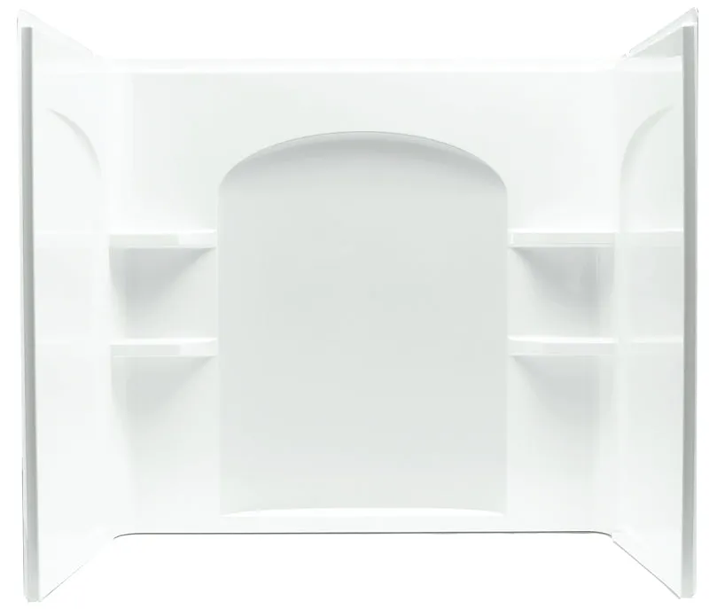 Sterling Ensemble 71224100-0 Bath/Shower Wall Set, 33-1/4 in L, 60 in W, 54 in H, Vikrell, Alcove Installation, White :EA: QUANTITY: 1